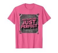 Classique culte : Pas Populaire, Juste Parfait pour Les Amateurs de cinéma T-Shirt, Homme, Rose chiné, L