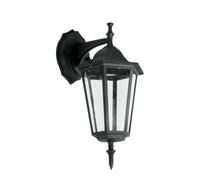 Classique de plein air V-TAC Lanterne murale descendante de style vintage E27 Max Watt 40W noir mat IP44 pour jardin, façades, porche, couloirs, passerelles