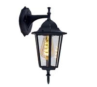 Classique de plein air V-TAC Lanterne murale descendante de style vintage E27 Max Watt 40W noir mat IP44 pour jardin, façades, porche, couloirs, passerelles