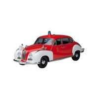 Classique Die Cast Modèle 1:18 pour BMW 502 Fire Brigade Voiture Police Camion Pompiers Modèle en Résine Collection Décoration Statique Affichage Miniature De Collection
