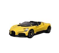 Classique Die Cast Modèle 1:18 pour Bugatti W16 Mistral Jaune Alliage Miniature Moulé sous Pression Modèle La Voiture Noire Voiture Sport Jouets Miniature De Collection(Yellow)