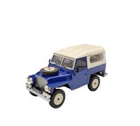 Classique Die Cast Modèle 1:18 pour Land Rover Light Weight Series III 1973 Bleu Blanc BOS382 Modèles Collections De Passionnés De Voitures Miniature De Collection