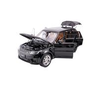 Classique Die Cast Modèle 1:18 pour Land Rover Range Rover Sport 2018 Entièrement Ouvert Noir Maison Art Étagère Décoration Modèle Voiture Miniature De Collection