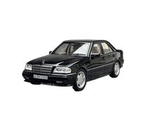 Classique Die Cast Modèle 1 18 pour Mercedes-Benz C-Tour C36 W202 1993 Alliage Plein Ouvert Simulation Modèle De Voiture Noir Or Miniature De Collection(Black)