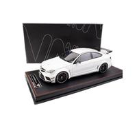 Classique Die Cast Modèle 1:18 pour Mercedes-Benz C63 AMG Black Series Ornements Statiques Décoration De Scène Modèle De Voiture en Résine Miniature De Collection(White)