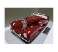 Classique Die Cast Modèle 1/18 pour Mercedes-Benz Cabriolet Voiture De Sport Modèle 540K W29 1936 Rouge Résine Souvenir Adulte Miniature De Collection