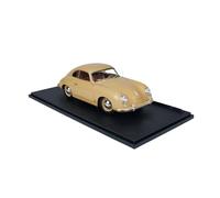 Classique Die Cast Modèle 1:18 pour Porsche 356 PRE-A Marron Moulage en Métal Jaune Double Porte Ouvrable Modèle De Voiture Miniature De Collection