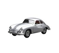 Classique Die Cast Modèle 1 18 pour Porsche 356A Voiture De Sport 1957 en Métal Moulé Entièrement Ouvert Modèle De Voiture Classique Vintage Bleu Miniature De Collection(Silver)