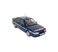 Classique Die Cast Modèle 1:18 pour Renault 21 Turbo BRI Portes Doubles en Alliage Bleu Ouvrables Convient Aux Amateurs Adultes À Collectionner Miniature De Collection