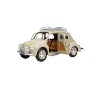 Classique Die Cast Modèle 1:18 pour Renault 4CV Beige Scène Décoration Alliage Moulage Chambre Décoration Modèle De Voiture Miniature De Collection