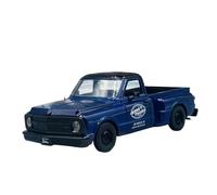 Classique Die Cast Modèle 1:24 pour Chevrolet Pickup C10 STEPSIDE 1969 Véhicules en Alliage Modèle Miniature Copie Jouet Voiture Bleu Miniature De Collection