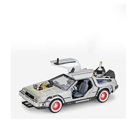 Classique Die Cast Modèle 1 24 pour DMC-12 Delorean Retour vers Le Futur Temps Machine Alliage Moulé sous Pression Modèle Voiture Cadeau Miniature De Collection(C)