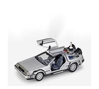 Classique Die Cast Modèle 1 24 pour DMC-12 Delorean Retour vers Le Futur Temps Machine Alliage Moulé sous Pression Modèle Voiture Cadeau Miniature De Collection(B)