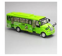 Classique Die Cast Modèle 1 32 Alliage Tourisme Bus Modèle Son Et Lumière Moulé sous Pression en Métal Émulation Ville Bus Enfant Jouet Cadeaux Miniature De Collection(Vert)