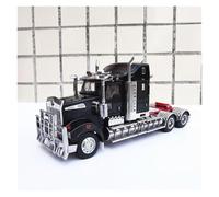 Classique Die Cast Modèle 1:32 pour Kenworth T909 Camion Tracteur Alliage Modèle De Voiture Thème Artillerie Décoration Véhicule Miniature De Collection(Black)