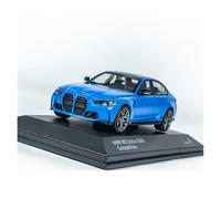 Classique Die Cast Modèle 1:43 pour BMW G80 M3 M Isle of Man Bleu/Vert Décoration Statique Modèle De Voiture en Alliage Miniature De Collection(Blue)