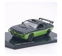 Classique Die Cast Modèle 1:43 pour Dodge Challenger SRT Movie Car Metal Toy Model Miniature Hobby Collection Vert Miniature De Collection