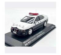 Classique Die Cast Modèle 1:43 pour Mitsubishi Galant VR-4 EC5A 2002 Modèle De Fête À Thème De Voiture De Police Décoration D'étagère Noire Miniature De Collection