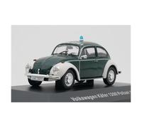 Classique Die Cast Modèle 1:43 pour Volkswagen Kafer 1200 1971 Coccinelle Modèle De Voiture De Police Allemande Vert Miniature De Collection