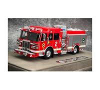 Classique Die Cast Modèle 1:50 pour Le Service D'incendie Sutphen Monarch Camion Pompiers Décoration Décor Ornements Jeu Simulation Modèle Voiture Miniature De Collection(Style 1)