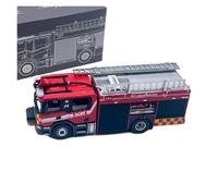Classique Die Cast Modèle 1:64 pour Camion Pompiers SCDF Pompe ÉCHELLE 01&Boss Véhicules en Métal Moulé Fête Convient Collection Modèle Voiture Miniature De Collection(Style 2)