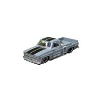 Classique Die Cast Modèle 1:64 pour Chevrolet Silverado Pickup Gris Couvercle Avant Peut Être Ouvert Scène Décoration Alliage Modèle De Voiture Miniature De Collection