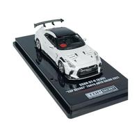 Classique Die Cast Modèle 1:64 pour La GTR R35 Blanche Top Secret Tokyo Auto Salon 2021 Collection Modèles Voitures en Alliage pour Les Passionnés Miniature De Collection