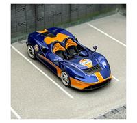 Classique Die Cast Modèle 1:64 pour McLaren Elva Open Top Supercar Moulage sous Pression Ornements en Métal Modèles De Voitures en Alliage Miniature De Collection(Blue)
