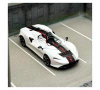 Classique Die Cast Modèle 1:64 pour McLaren Elva Open Top Supercar Moulage sous Pression Ornements en Métal Modèles De Voitures en Alliage Miniature De Collection(White)