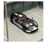 Classique Die Cast Modèle 1:64 pour McLaren Elva Open Top Supercar Moulage sous Pression Ornements en Métal Modèles De Voitures en Alliage Miniature De Collection(Black)
