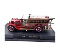 Classique Die Cast Modèle Camion De Pompiers Lafrance 1921 Échelle 1:32 Modèle Classique Nostalgie Collection pour Adultes Affichage Rouge Miniature De Collection(Style 1)