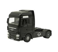 Classique Die Cast Modèle Échelle 1:43 pour Camion Porte-conteneurs Man TGX Tracteur Voiture Modèle De Collection Affichage Statique Noir Miniature De Collection(Black)