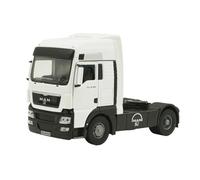 Classique Die Cast Modèle Échelle 1:43 pour Camion Porte-conteneurs Man TGX Tracteur Voiture Modèle De Collection Affichage Statique Noir Miniature De Collection(White)