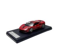 Classique Die Cast Modèle Ferrari F8 Tributo Modèle Réduit Voiture en Résine À L'échelle 1/43 Souvenir Classique pour Adulte Collection Statique Miniature De Collection(Red)