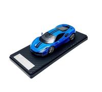 Classique Die Cast Modèle Ferrari F8 Tributo Modèle Réduit Voiture en Résine À L'échelle 1/43 Souvenir Classique pour Adulte Collection Statique Miniature De Collection(Blue 1)