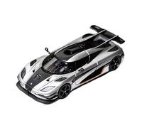 Classique Die Cast Modèle Figurine en Résine Koenigsegg One 1 Échelle 1:64 Modèle De Collection Accessoire De Décoration Souvenir Miniature De Collection(Silver)