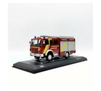 Classique Die Cast Modèle Modèle De Camion De Pompiers en Alliage Mercedes-Benz LF 16/12 Échelle 1/43 Ornements en Métal Rouge Miniature De Collection