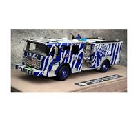 Classique Die Cast Modèle Modèle De Camion Typhoon E-One 2022 pour Caserne De Pompiers Échelle 1:50 Ornements De Collection pour Adultes Miniature De Collection