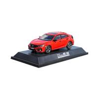 Classique Die Cast Modèle Modèle De Voiture À Hayon en Alliage Honda Civic 10e Génération 2019 Édition Collector Échelle 1:43 Miniature De Collection(Red)