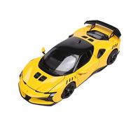 Classique Die Cast Modèle Modèle De Voiture De Collection en Alliage À Portes Complètes pour Ferrari SF90XX Échelle 1:18 Ornements Jaunes Miniature De Collection(Yellow)