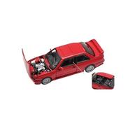 Classique Die Cast Modèle Modèle De Voiture en Alliage BMW E30 M3 Sport Evolution À L'échelle 1/64 pour Décoration Bureau pour Adultes Rouge Miniature De Collection