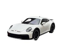 Classique Die Cast Modèle Modèle De Voiture en Alliage Entièrement Ouvert pour Porsche 911 Dakar 2022 Échelle 1:18 Collection Hobby Blanc Et Bleu Miniature De Collection(White)