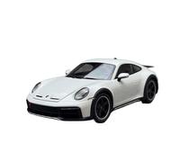 Classique Die Cast Modèle Modèle De Voiture en Alliage Entièrement Ouvert pour Porsche 911 Dakar 2022 Échelle 1:18 Collection Hobby Blanc Et Bleu Miniature De Collection(Gray)