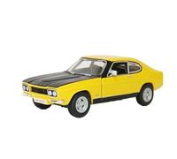 Classique Die Cast Modèle Modèle De Voiture en Alliage Ford Capri RS2600 1970 À Portes Ouvertes Échelle 1:32 Adaptée Aux Décorations Noël Jaune Miniature De Collection