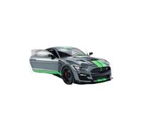 Classique Die Cast Modèle Modèle De Voiture en Alliage Peint À Rayures Grises Et Vertes Ford GT500 1:18 Ornements De Collection Miniature De Collection