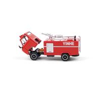 Classique Die Cast Modèle Modèle De Voiture en Alliage pour Camion De Pompiers Léger BJ130-CFR-10 Échelle 1/64 Tête De Jouet Ornements Mobiles Miniature De Collection