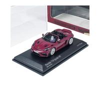 Classique Die Cast Modèle Modèle De Voiture en Alliage pour Porsche 718 Spyder RS Ornement Métallique Statique Décapotable Échelle 1:64 Miniature De Collection(Pink)
