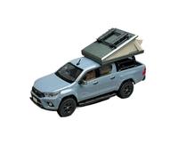 Classique Die Cast Modèle Modèle De Voiture en Alliage pour Toyota Hilux Pickup avec Tente De Camping Échelle 1:64 pour Adultes Miniature De Collection