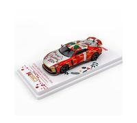 Classique Die Cast Modèle Modèle De Voiture en Alliage Rouge pour Nissan GT-R50 2024 Édition Noël Décorations De Noël Échelle 1:64 Miniature De Collection