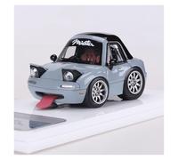 Classique Die Cast Modèle Modèle De Voiture en Résine pour Mazda MX5 NA1 Miata Q Version 1:64 Ornements De Collection Miniature De Collection(Gray)